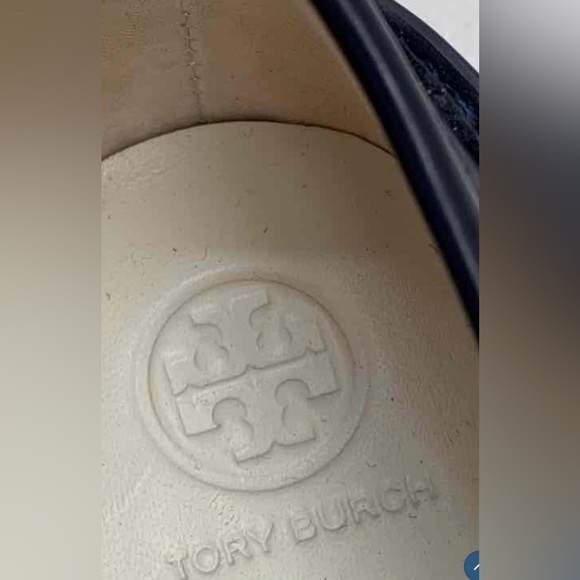 Tory Burch Black Leather Slip-On Loafers, size 8 1/2 - Picture 6 of 10